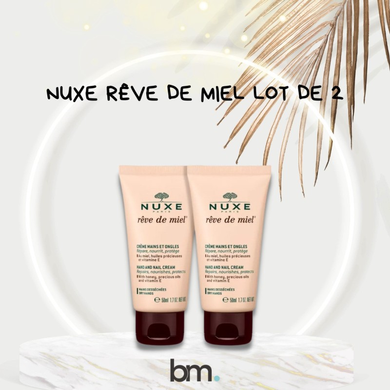 NUXE Rêve de Miel Crème Mains et Ongles 50ml Lot de 2