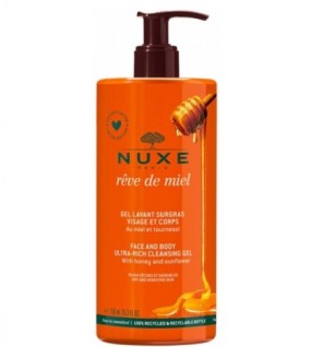 NUXE Rêve de Miel Gel Lavant Surgras Visage et Corps750 ml
