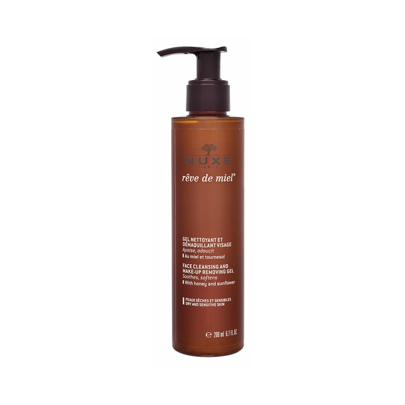Nuxe Rêve de miel Gel nettoyant et démaquillant visage – 200 ml