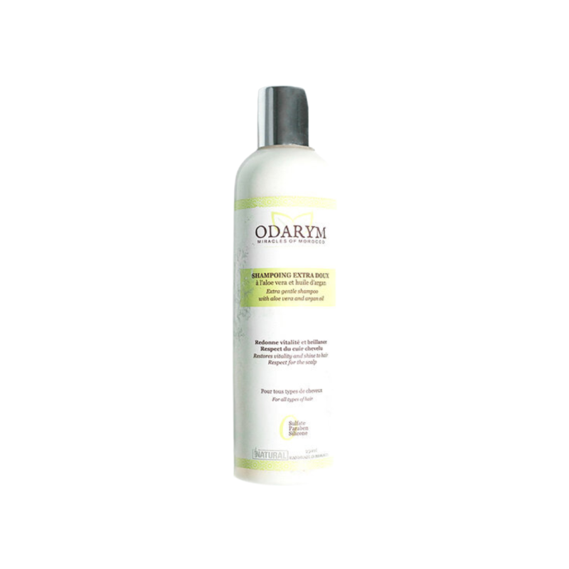 Odarym Shampoing Liquide EXTRA DOUX à L’aloe Vera et à L’Huile d’Argan
