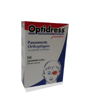 OPTIDRESS JUNIOR PANSEMENTS OCULAIRES BOITE DE 10 PIECES