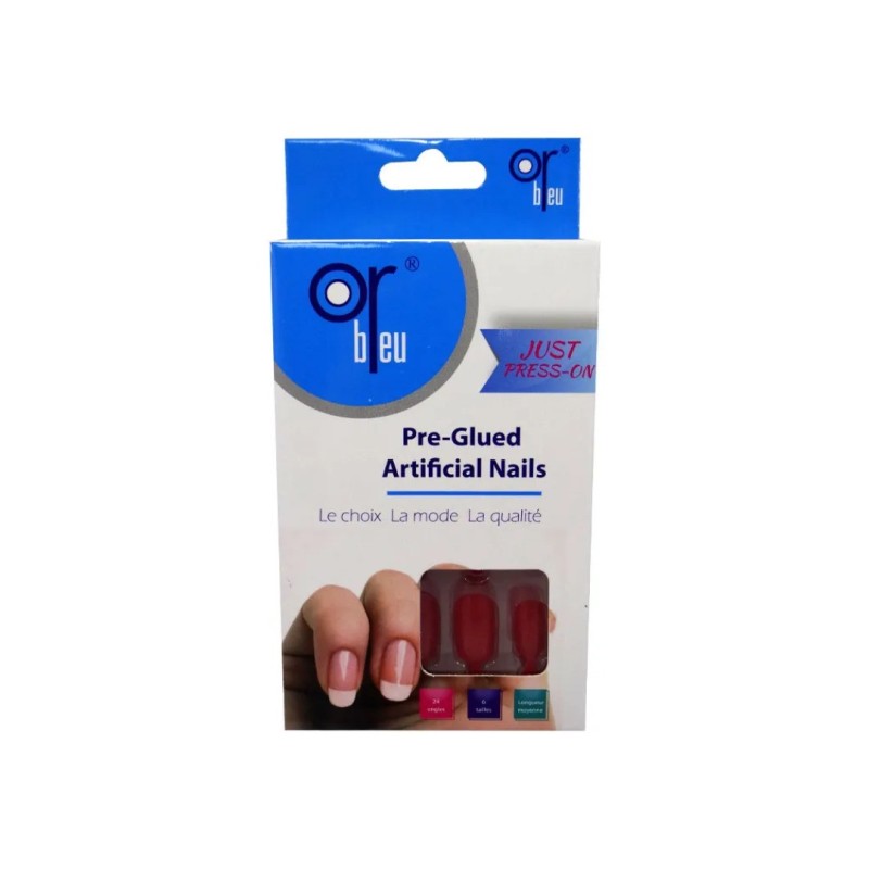 Or Bleu Pre-glued Artificial Nails FC 55 CT-988