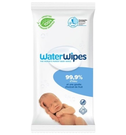 WATERWIPES LINGETTES BABY 28 BIO