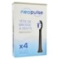 NEOPULSE Recharge 4 Tetes de Brosse à Dent Ultra Souple Noir