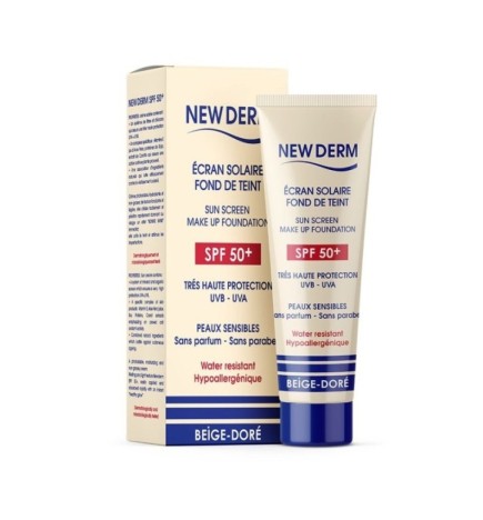 NEW DERM Crème solaire SPF50+ Beige Doré