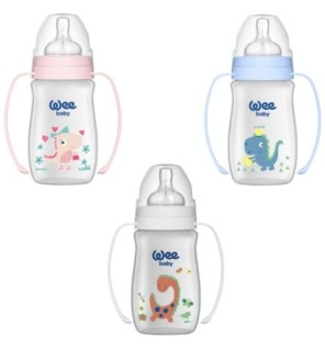WeeBaby Biberon Large Avec Poignees 0-6 Mois 250ml 138-F