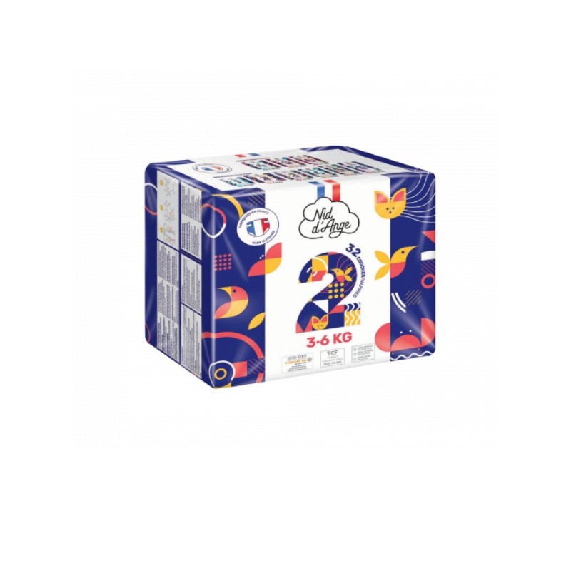 Nid d’ange Couche Taille 2 3/6kg 32pieces