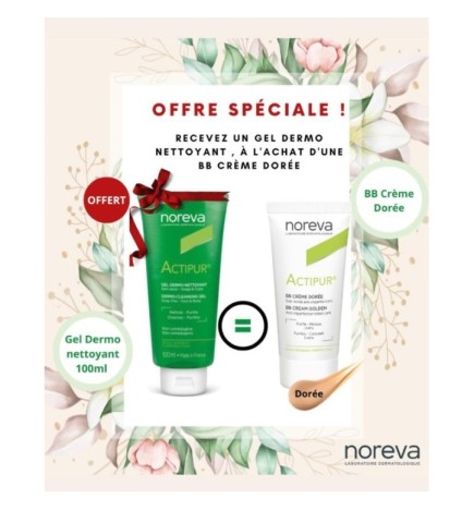 NOREVA Actipur BB Creme dore 30ml+Actipur gel nettoyant 100ml pack