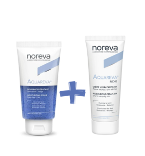 Noreva Aquareva Creme Riche 40ml+ Gommage Hydratant 75ml PACK