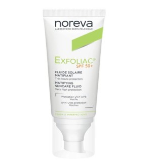 NOREVA EXFOLIAC FLUIDE SOLAIRE MATIFIANT SPF50+ 40ml