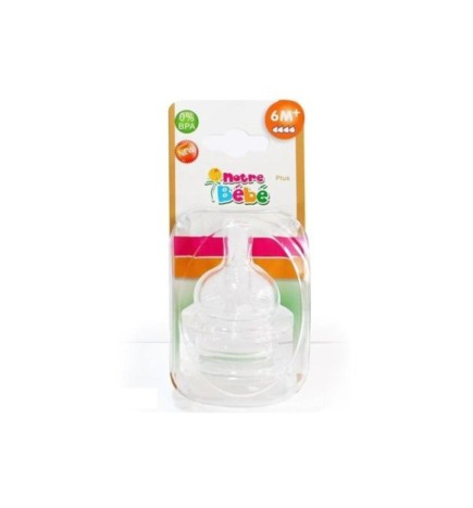 Notre Bebe 2 Tetines Debit +6m Variable