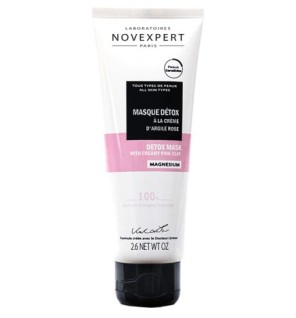 Novexpert Magnésium Masque Détox à la Crème d’Argile Rose – 75 ml