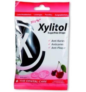 XYLITOL DROPS CHERRY SUGAR FREE 26 Pièces
