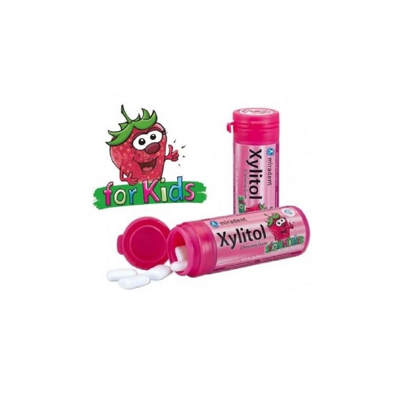 Miradent chwing gum fraise kids 30