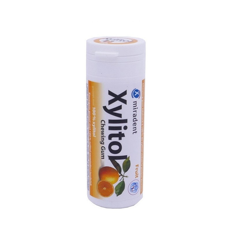 MIRADENT XYLITOL 30 CHEWING GUM FRUIT