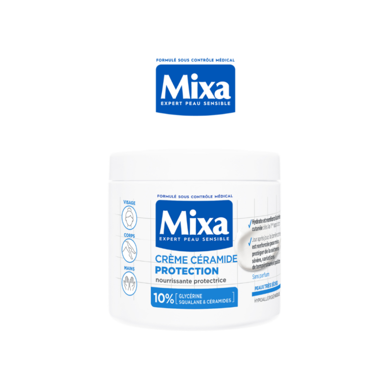 MIXA Crème Céramide Protection Peaux Très Sèches 400ml