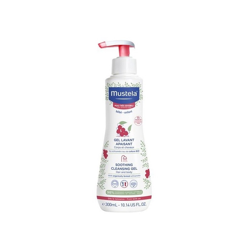 Mustela Gel Lavant Apaisant Corps Et Cheveux Peaux Tres Sensibles  300ml