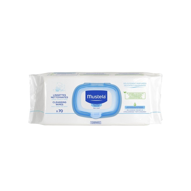 Mustela Lingettes Nettoyantes – 70 Piéces