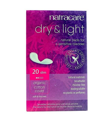 NATRACARE SERVIETTE DRY & LIGHT POUR LEGERE INCONTINENCE 20 Unités