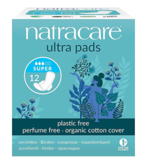NATRACARE SERVIETTE ULTRA SUPER + WINGS 12Unités