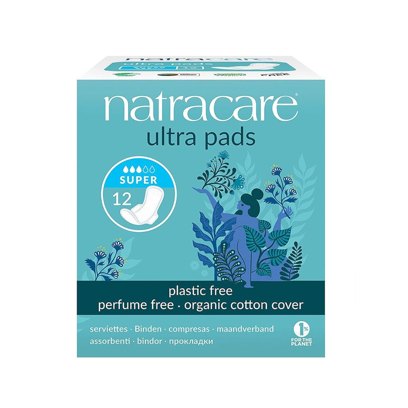 NATRACARE SERVIETTE ULTRA SUPER + WINGS 12Unités