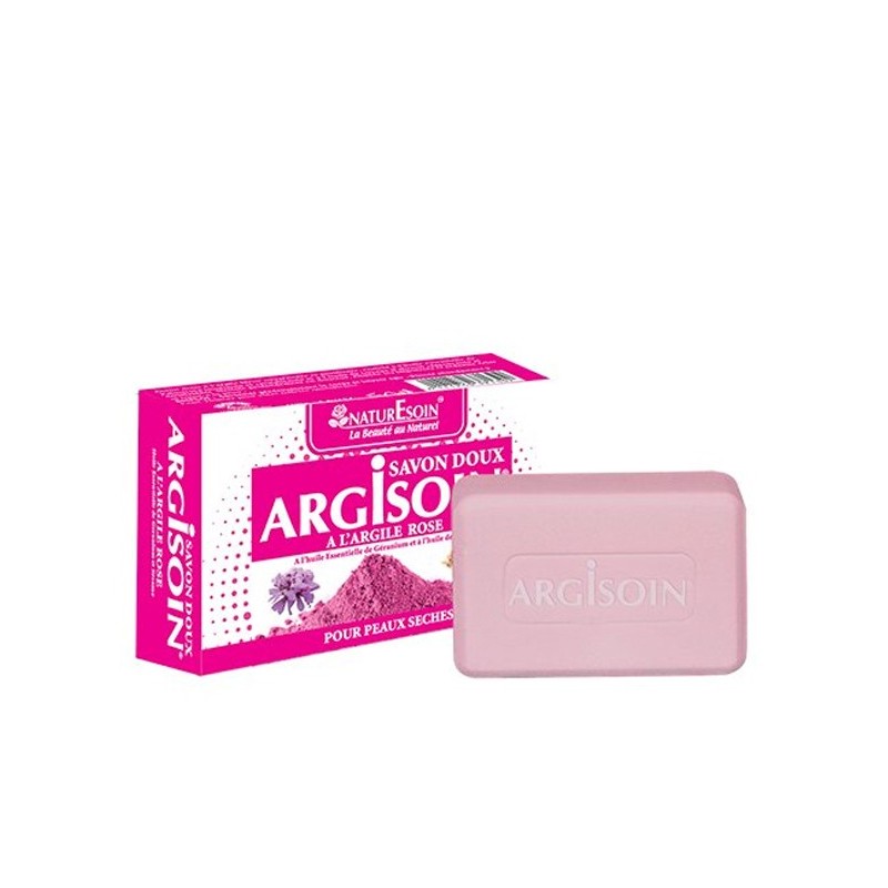 NaturEsoin Argisoin Savon à l’Argile Rose- 125 G