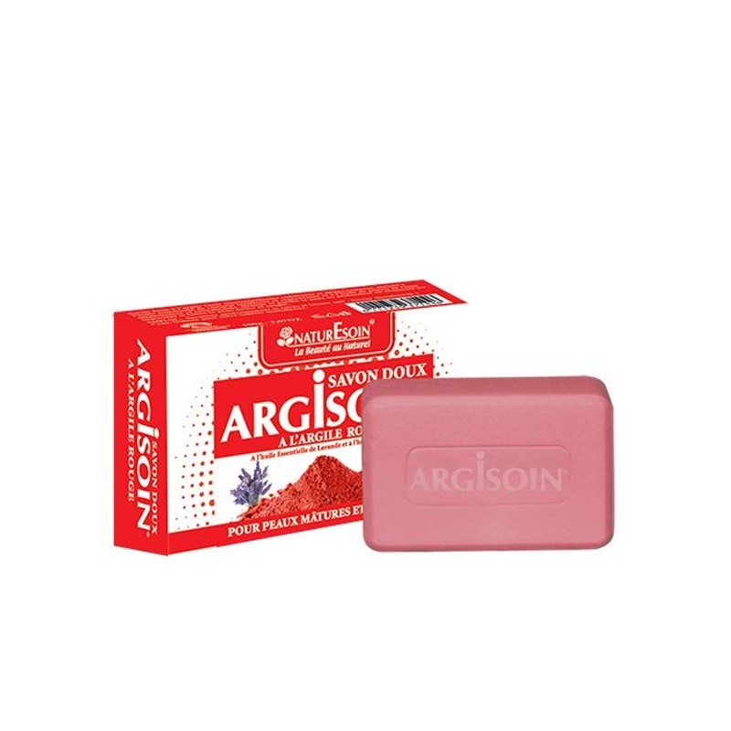 NaturEsoin Argisoin Savon à l’Argile Rouge- 125 G
