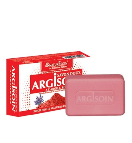 NaturEsoin Argisoin Savon à l’Argile Rouge- 125 G