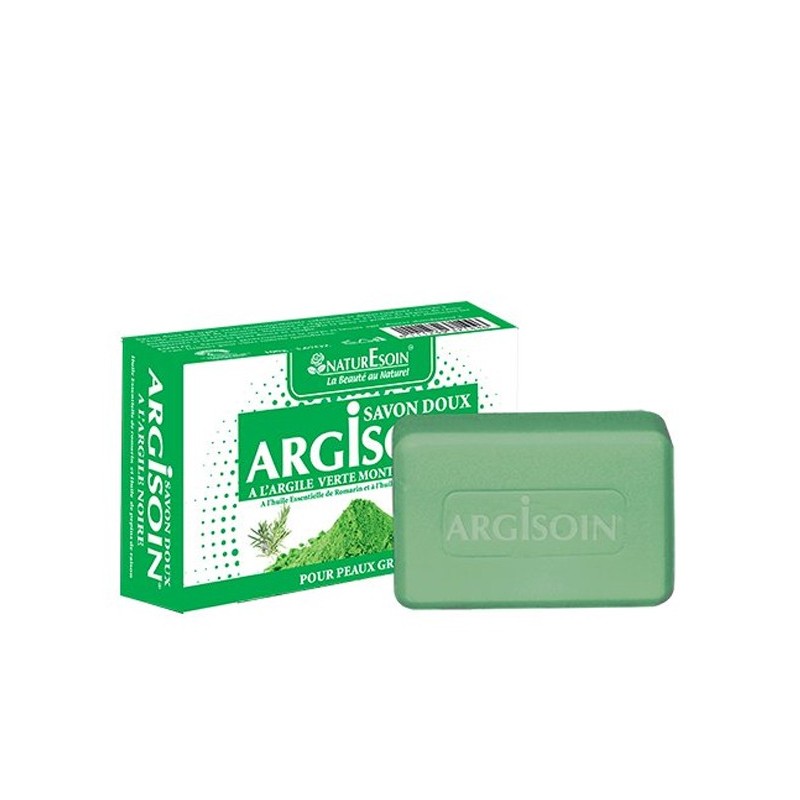 NaturEsoin Argisoin Savon à l’Argile Verte- 125 G