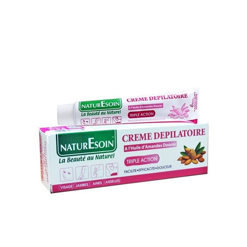 NaturEsoin Crème Dépilatoire à l’Huile d’Amandes Douces – 50 ml