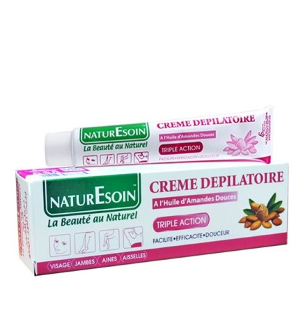 NaturEsoin Crème Dépilatoire à l’Huile d’Amandes Douces – 50 ml