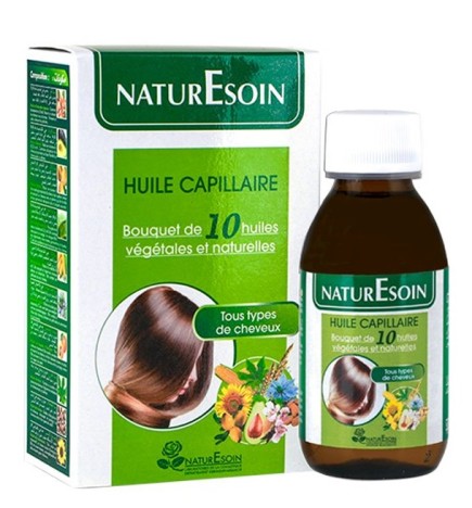 NaturEsoin Huile Capillaire 10 Bain d’Huiles Végétales – 125 ml