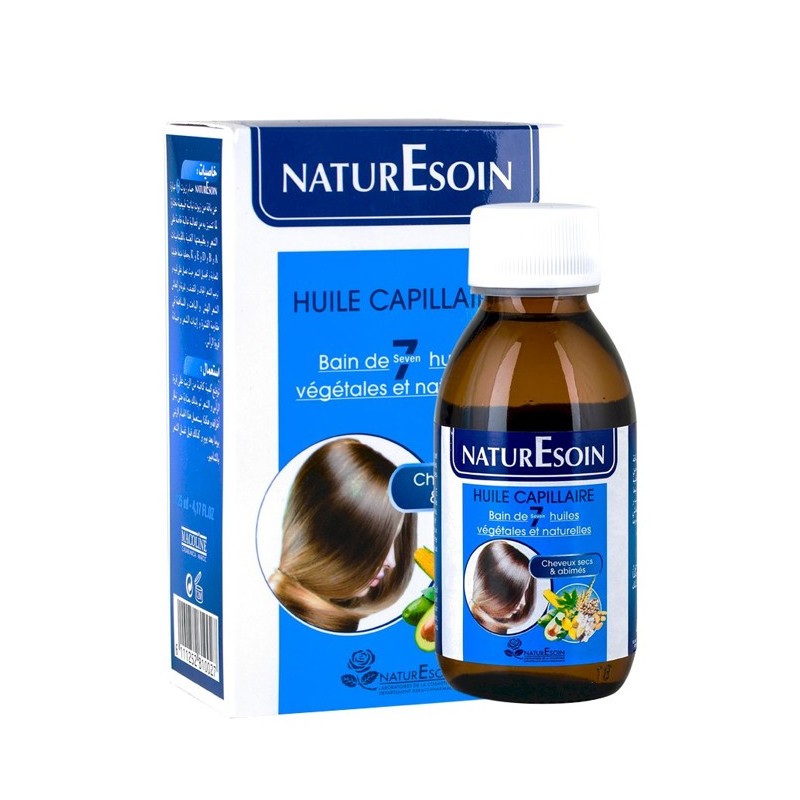 NaturEsoin Huile Capillaire 7 Bain d’Huiles Végétales – 125 ml