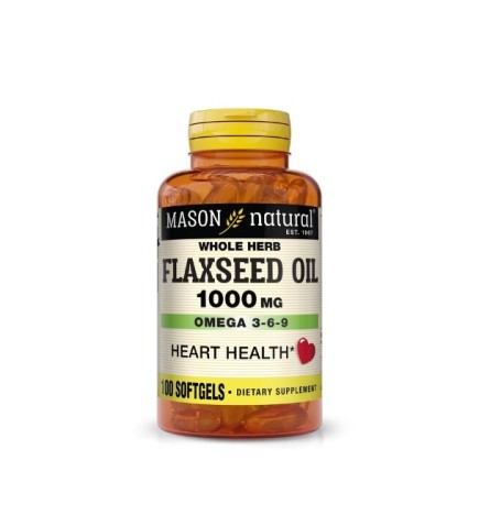 Mason Natural Flaxseed Oil 1000 mg 100 Softgels