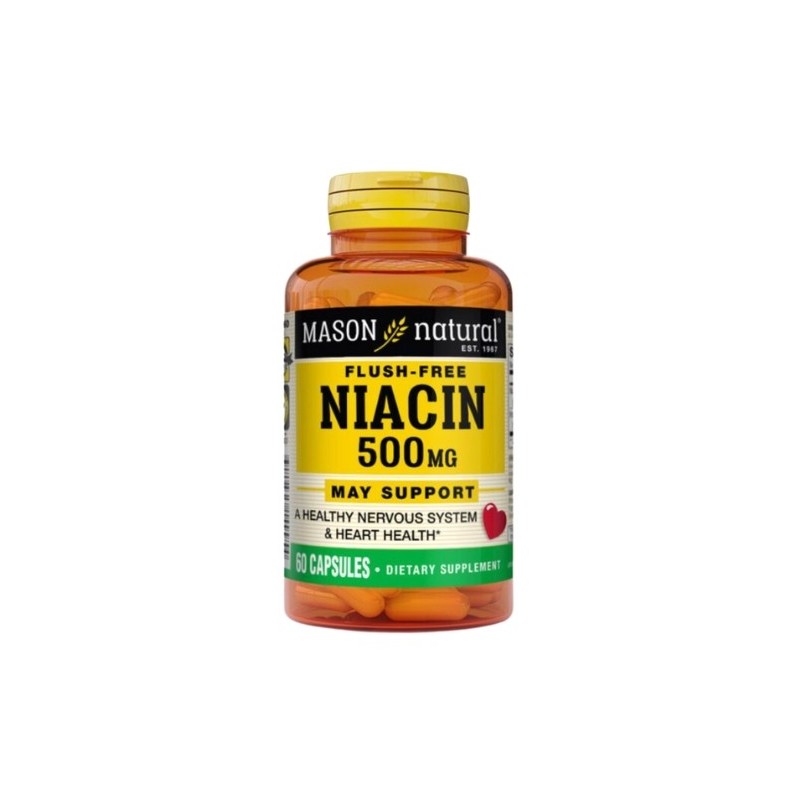 Mason Natural Flush-free Niacin 500mg 60 capsules 1499-60