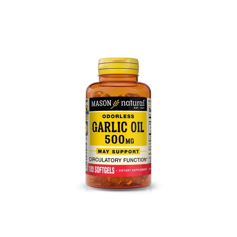 Mason Natural Garlic Oil 500 mg 100 Softgels