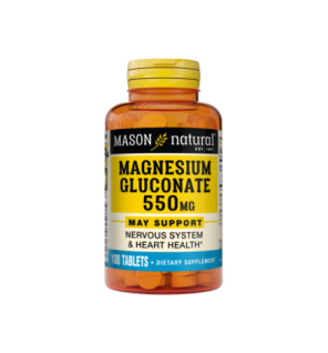 Mason Natural Magnesium Gluconate 550mg 100 tablets