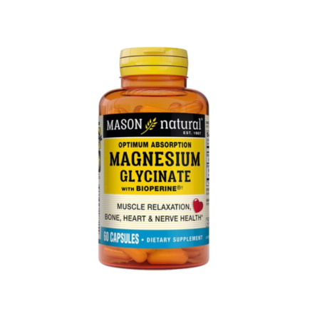 Mason Natural Magnesium Glycinate With Bioperine 60 capsules