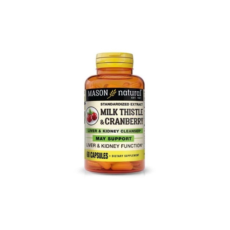 Mason Natural Milk Thistle & Cranberry 60 Capsules