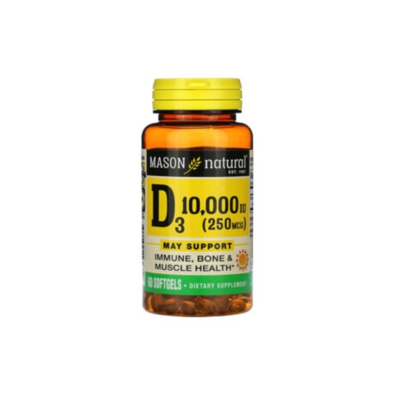 Mason Natural Vitamin D3 10000 UI 60 Softgels
