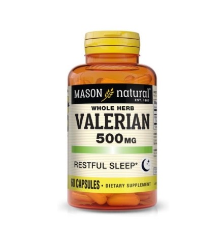 Mason Natural Whole Herb Valerian 500mg 60 capsules 1152-60A