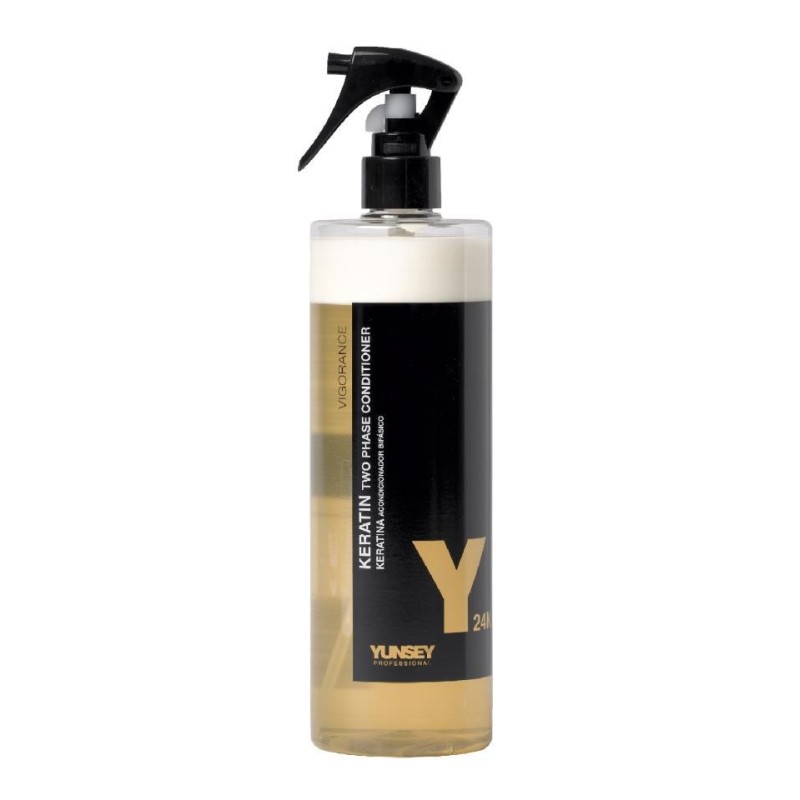 Yunsey Après Shampooing Biphasé à la Kératine Dorée 24 Carats Or Biphasique 500ml