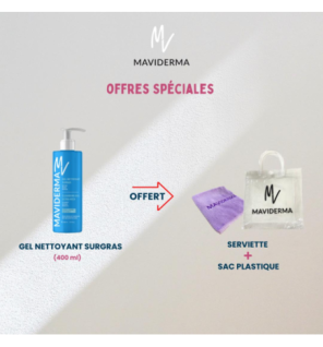 Maviderma Gel Nettoyant Surgras 400ml+ Serviette Trousse