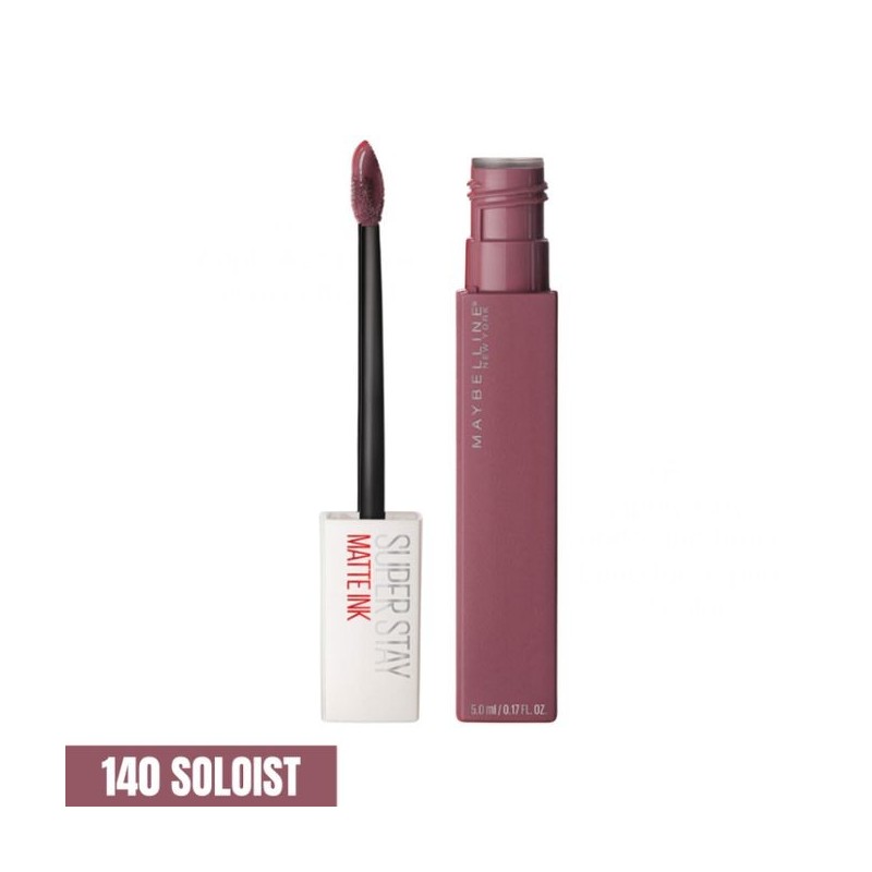 Maybelline – Rouge à lèvre Mat Liquide – Longue tenue – Superstay Matte Ink 140 SOLOIST 5 ml