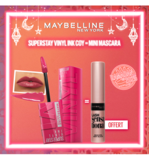 MAYBELLINE 20 SUPERSTAY VINYL INK COY  égal  Mini Mascara Offerte