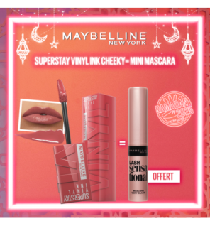 MAYBELLINE 35 SUPERSTAY VINYL INK CHEEKY  égal  Mini Mascara Offerte