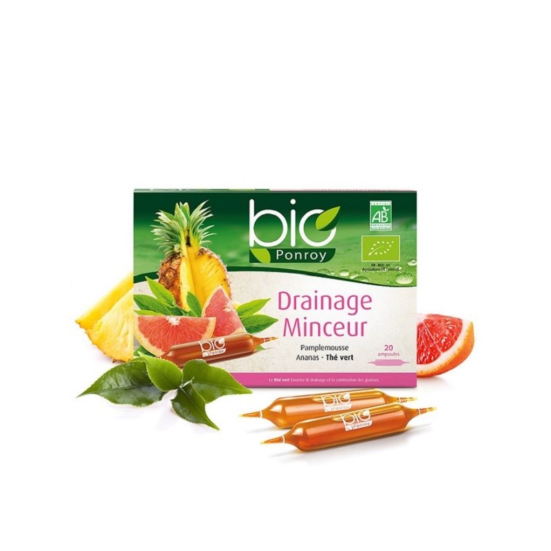 Yves Ponroy Ampoules Drainage – Minceur Bio – 20 ampoules