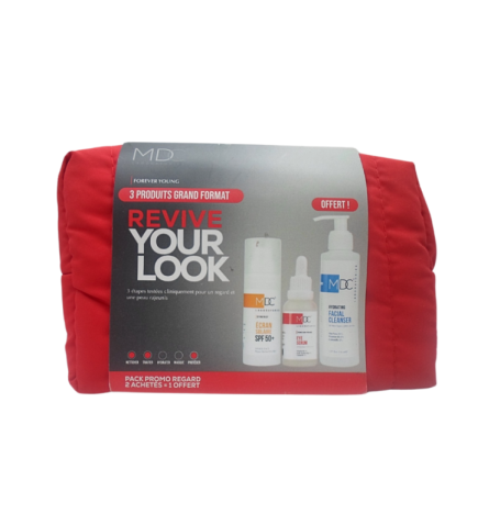 MDC Facial Cleanser+ Eye Serum+ Ecran Solaire Peaux Seches Forever Young