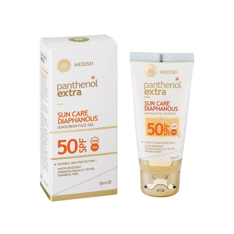 MEDISEI PANTHENOL EXTRA Protection Solaire DIAPHANE SPF 50 Gel invisible pour le visage