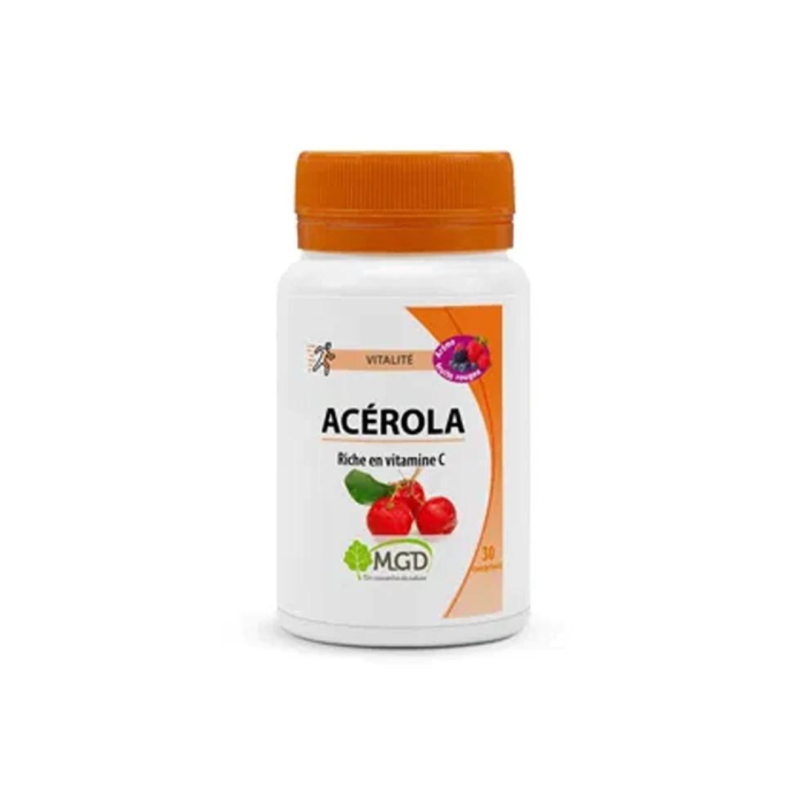 Mgd Nature Acérola Arôme Fruits Rouges – 30 Comprimés